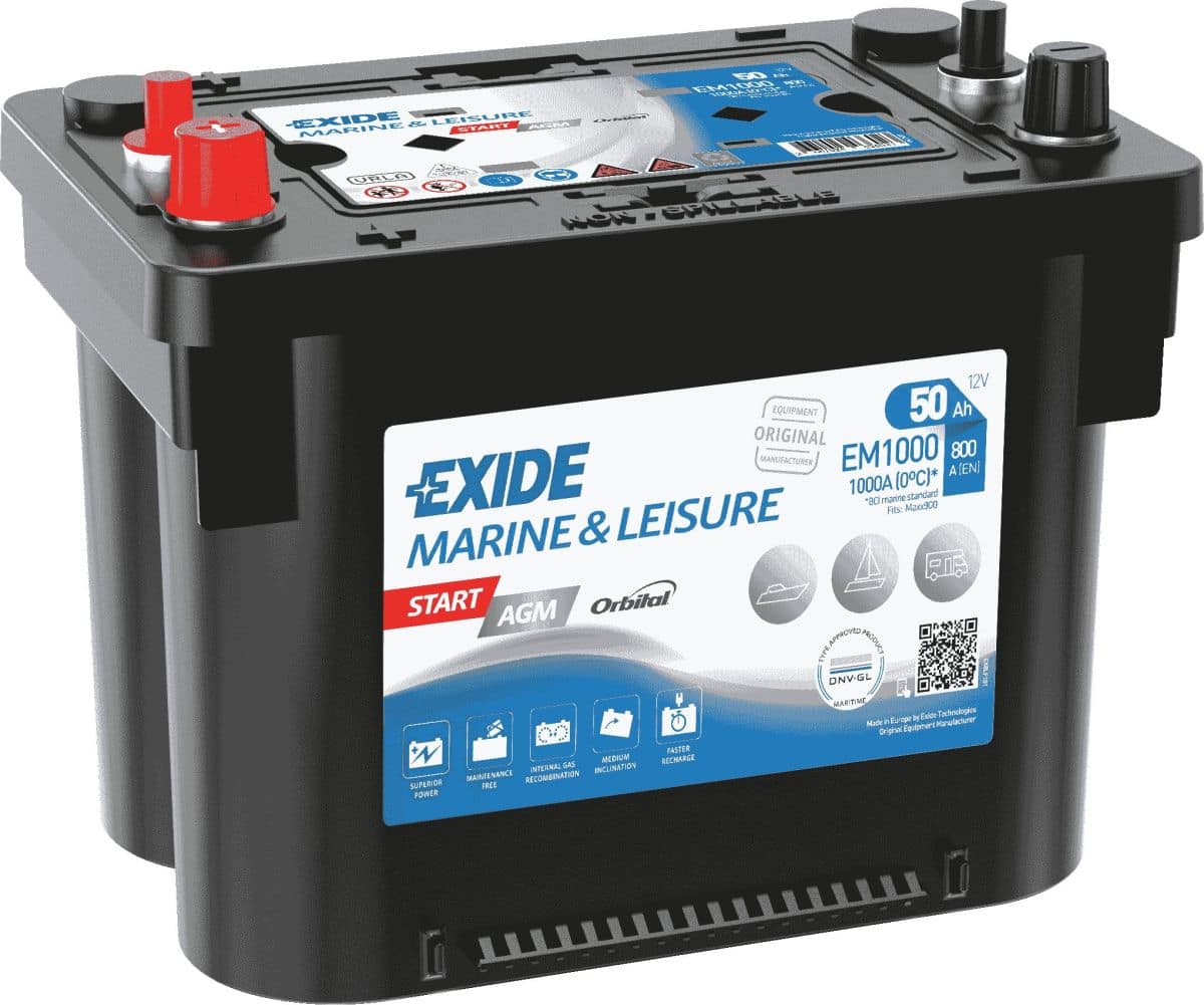 Baterie marina EXIDE 12V 50Ah 800A |BMR - imagine 3