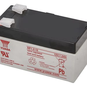 Acumulator auxiliar YUASA AGM 12V 1,2Ah – polaritate stânga, Faston 4,7 mm