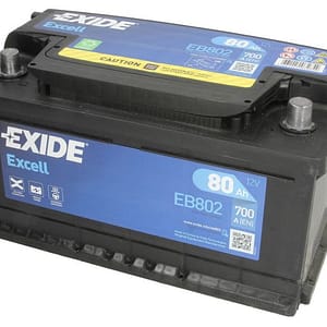 Acumulator auto EXIDE Excell 12V 80Ah 700A – polaritate dreapta