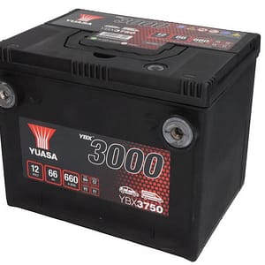 Acumulator auto YUASA YBX3000 SMF 12V 66Ah 660A – polaritate stânga