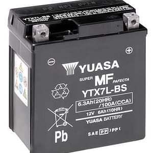 Baterie moto YUASA YTX7L-BS 12V 6Ah 100A AGM – 115×72×132 mm