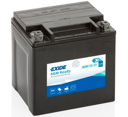 Baterie moto EXIDE YB30L-B AGM12-31 12V 30Ah 430A AGM – 165×130×175 mm