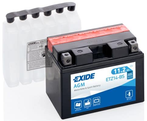 Baterie moto EXIDE YTZ14-BS 12V 11Ah 205A AGM – 150×90×110 mm