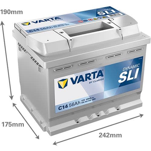 Acumulator auto VARTA Sli 12V 56Ah 480A – polaritate dreapta - imagine 2