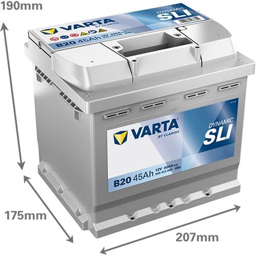 Acumulator auto VARTA SLI 12V 45Ah 400A – plus stânga, 207×175×190 mm - imagine 2