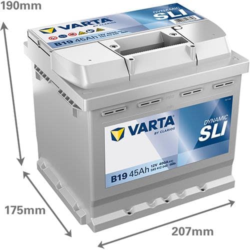 Acumulator auto VARTA SLI 12V 45Ah 400A – plus dreapta, 207×175×190 mm - imagine 2