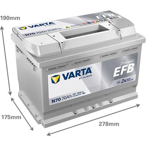 Baterie auto VARTA 12V 70Ah 760A |BMR - imagine 2