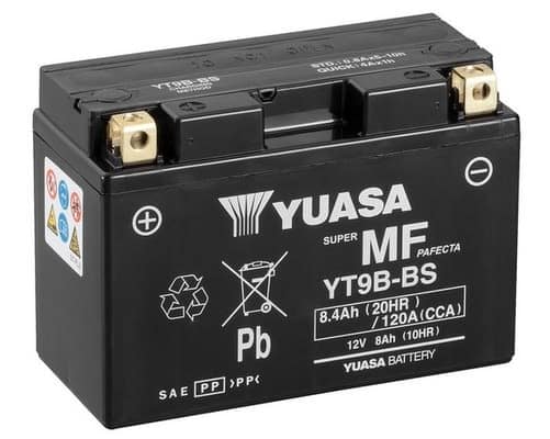 Baterie moto YUASA YT9B-BS 12V 8Ah 120A AGM – 150×70×105 mm - imagine 3