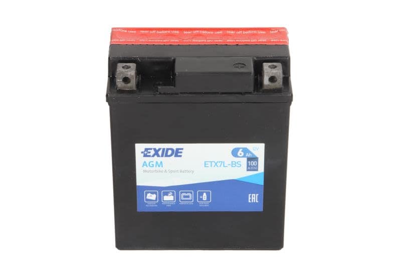 Baterie moto EXIDE YTX7L-BS 12V 6Ah 100A AGM – 113×70×130 mm