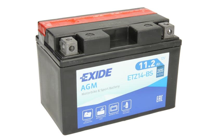 Baterie moto EXIDE YTZ14-BS 12V 11Ah 205A AGM – 150×90×110 mm - imagine 3