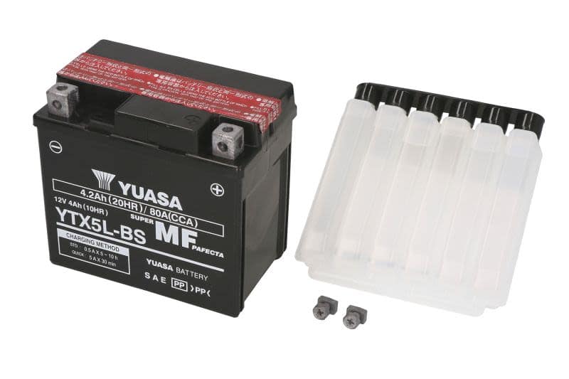 Baterie moto YUASA YTX5L-BS 12V 4Ah 80A AGM – 115×72×107 mm