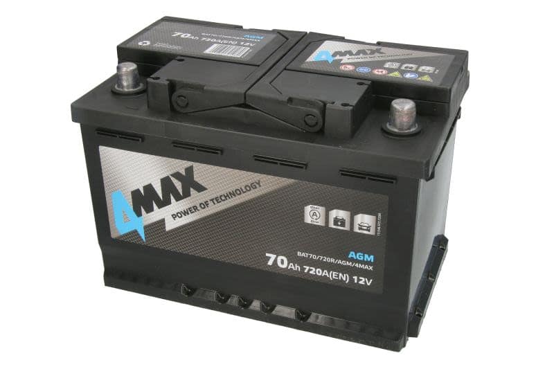 Baterie 4MAX Start-Stop AGM 12V 70Ah 720A |BMR