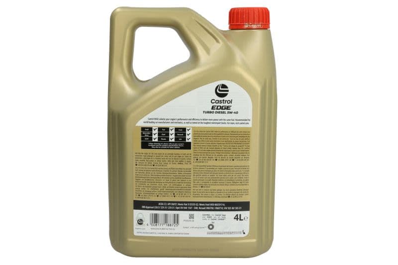 Ulei de motor Castrol EDGE Turbo Diesel 5W-40 4L - imagine 2