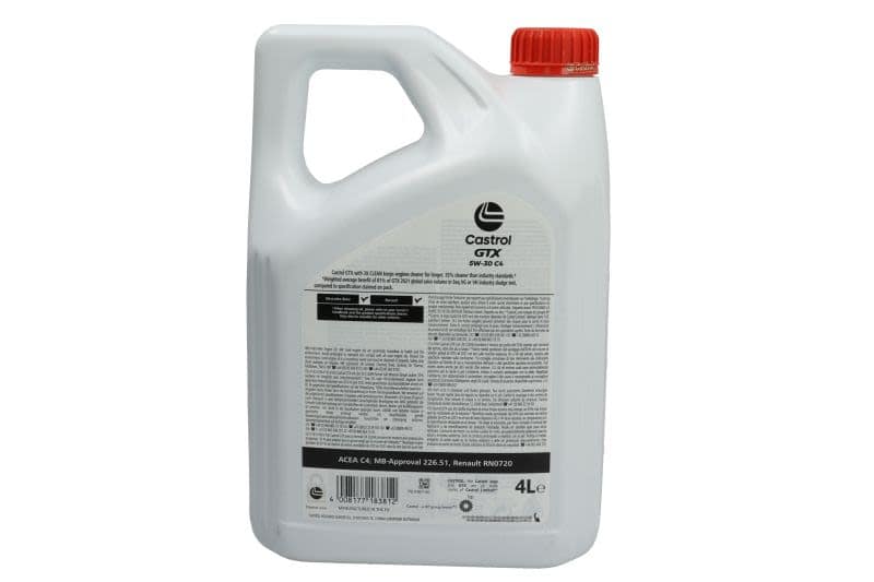 Ulei de motor Castrol GTX 5W-30 C4 4L - imagine 2