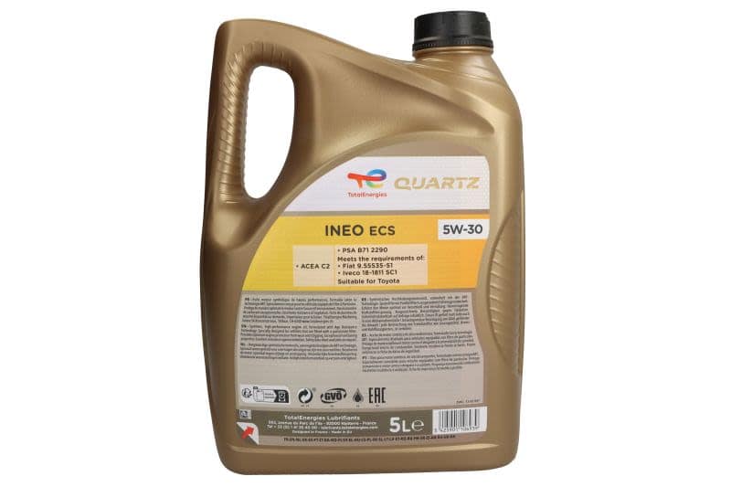 Ulei de motor TotalEnergies Quartz Ineo ECS 5W-30 – 5 L - imagine 2