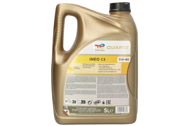 Ulei de motor TotalEnergies Quartz Ineo C3 5W-40 – 5 L - imagine 2