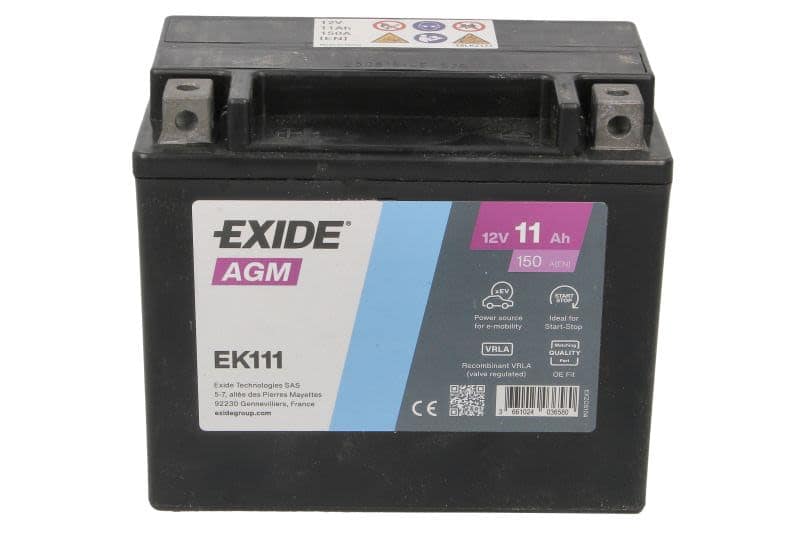 Baterie moto EXIDE 12V 11Ah 150A |BMR - imagine 2