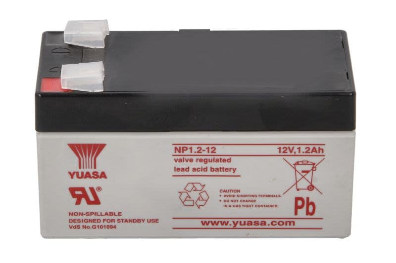 Acumulator auxiliar YUASA AGM 12V 1,2Ah – polaritate stânga, Faston 4,7 mm - imagine 2