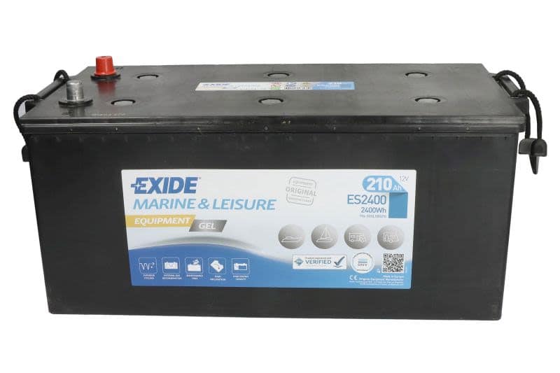 Baterie pentru rulote și ambarcațiuni EXIDE EQUIPMENT GEL MARINE/RV 12V 210Ah 1030A – 518x274x240 mm - imagine 3