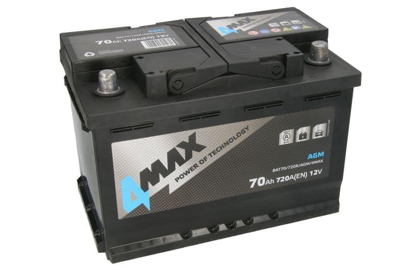Baterie 4MAX Start-Stop AGM 12V 70Ah 720A |BMR - imagine 2