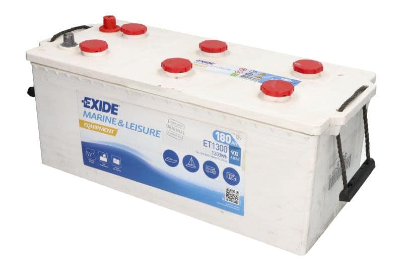 Baterie pentru rulote și ambarcațiuni EXIDE EQUIPMENT MARINE/RV 12V 180Ah 900A – 513x223x223 mm - imagine 3