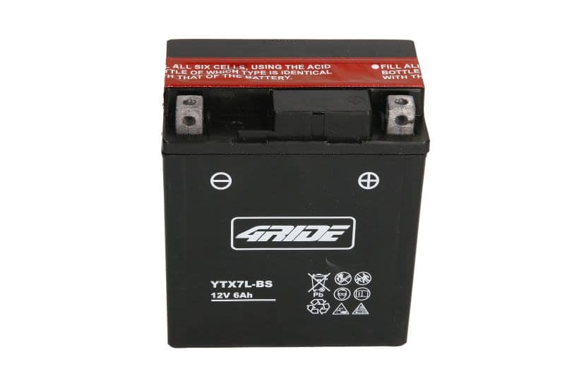 Baterie moto 4RIDE YTX7L-BS 12V 6Ah 90A – 114x71x131 mm - imagine 3