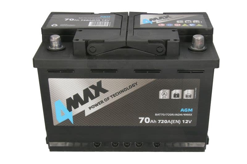 Baterie 4MAX Start-Stop AGM 12V 70Ah 720A |BMR