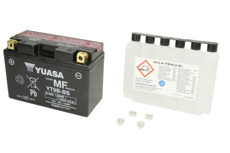 Baterie moto YUASA YT9B-BS 12V 8Ah 120A AGM – 150×70×105 mm