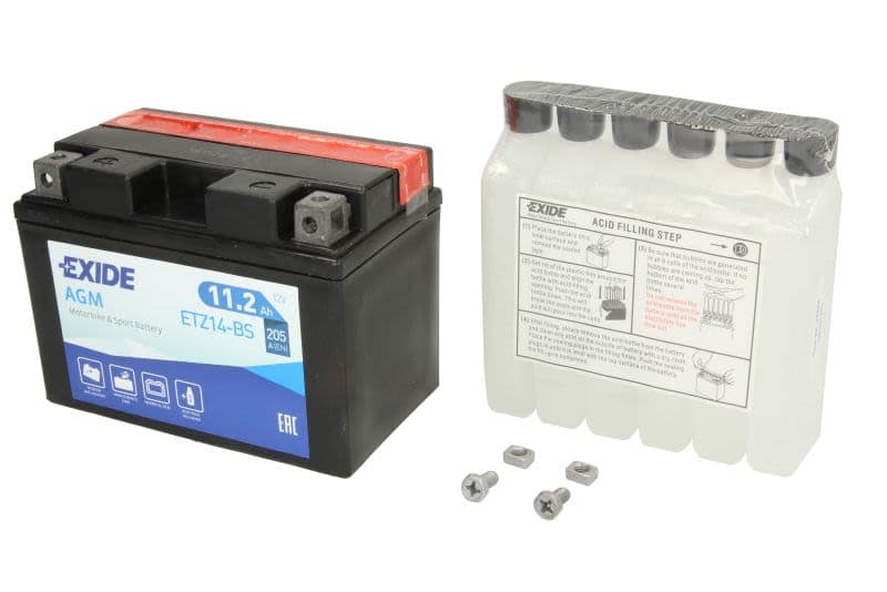 Baterie moto EXIDE YTZ14-BS 12V 11Ah 205A AGM – 150×90×110 mm - imagine 2