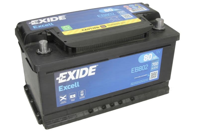 Acumulator auto EXIDE Excell 12V 80Ah 700A – polaritate dreapta - imagine 2